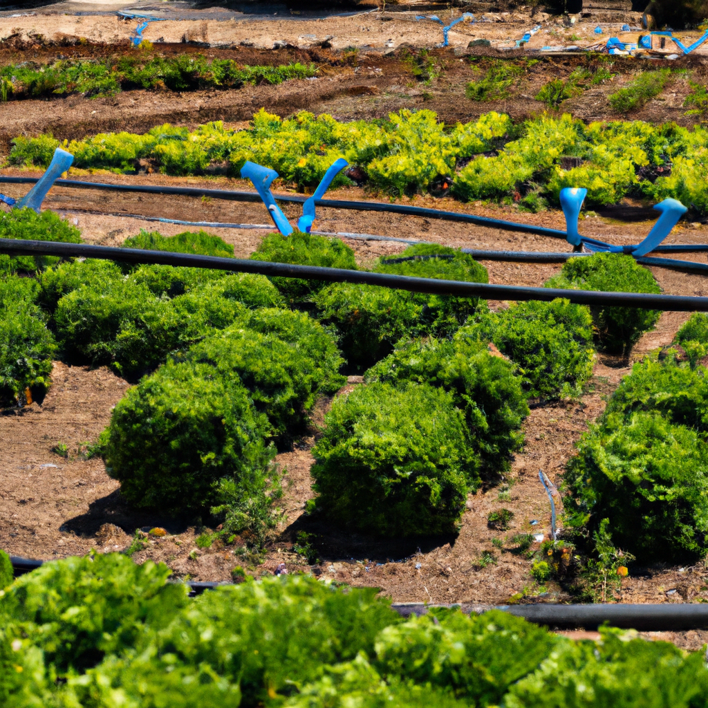 Agricoltura biologica con irrigazione efficiente