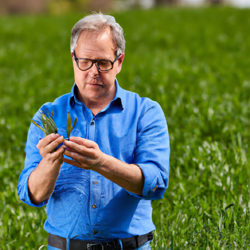 Agronoma in campo agricolo