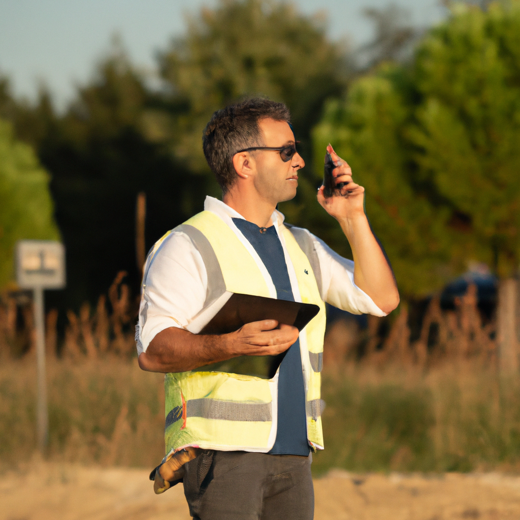 Ingegnere civile in cantiere
